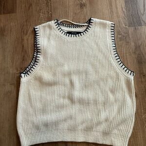 Vero Moda Cream and Black Knit Top